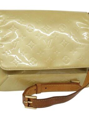 Authentic LOUIS VUITTON Monogram Vernis Thompson Street Bag Beige M91301 LV
